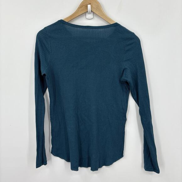 Alo Yoga Top Women Medium Soft Ribbed Horizon Pilates Pullover Athleisure Soft - Picture 7 of 7